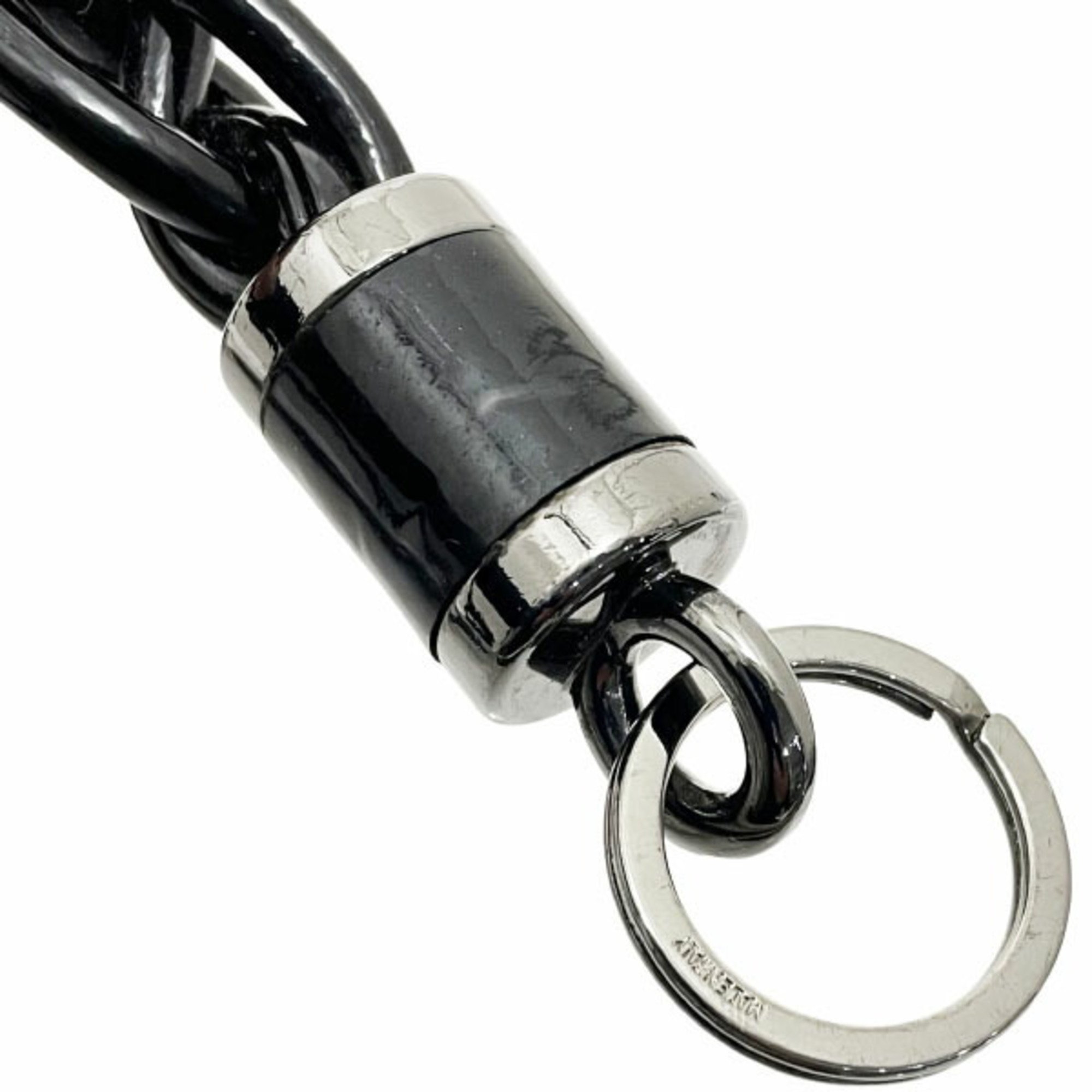 Gucci keychain chain charm enamel black GUCCI key ring bag KAH-11170