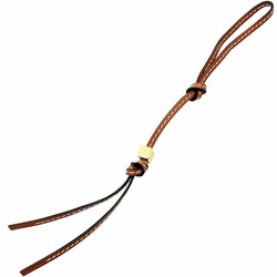LOEWE Charm Anagram Strap Small Leather Metal Tan Brown Gold C691487X02 Knot Dice Bag Keychain YKN-12795