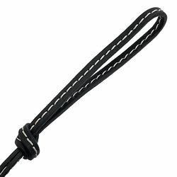 LOEWE Charm Anagram Strap Small Leather Metal Black Silver C691487X02 Knot Dice Bag Keychain YKN-12794