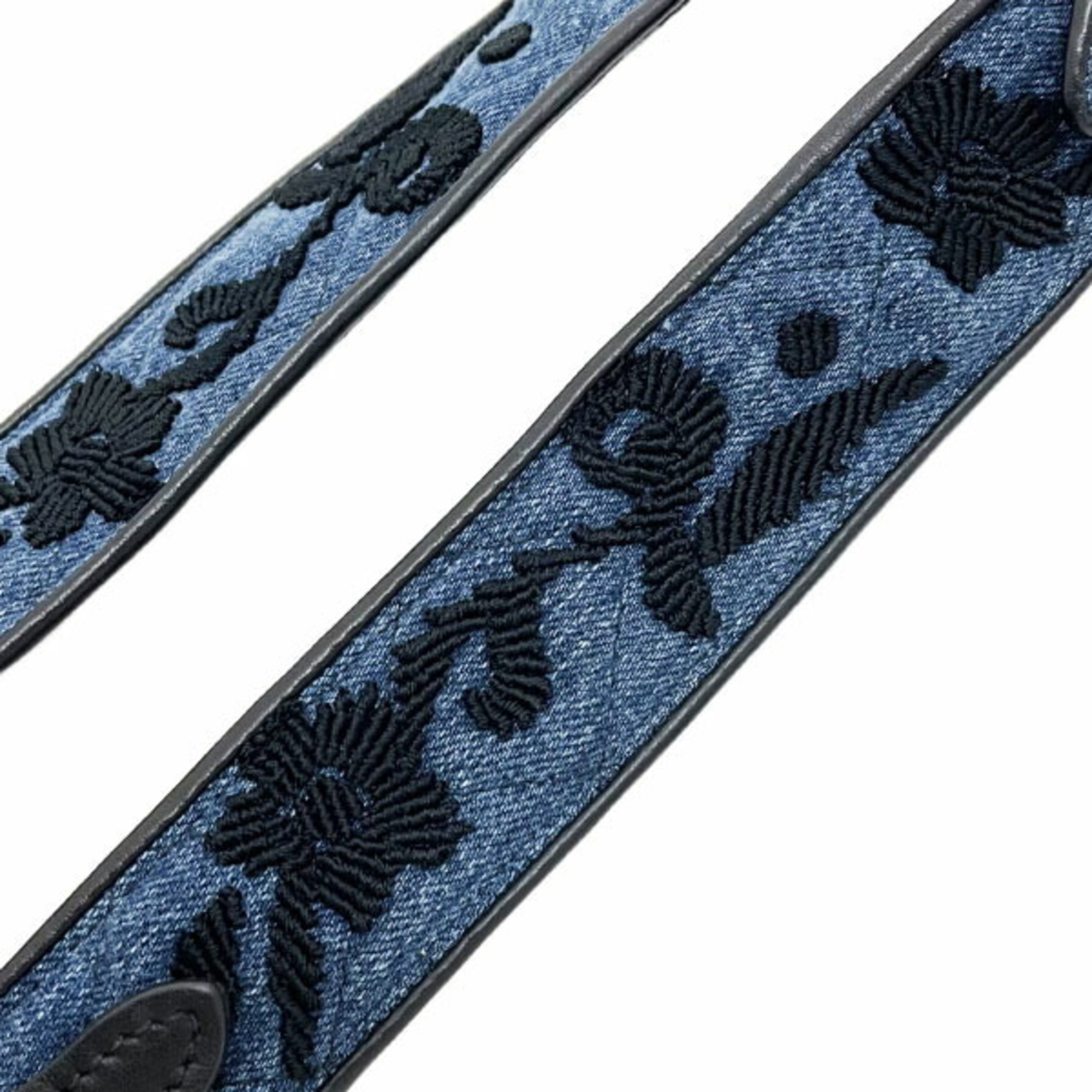 Prada Bag Corsaire Denim Embroidery Tote Canvas Leather Blue PRADA Flower Shoulder Crossbody Handbag Backpack SHS-12987