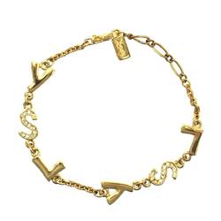 Yves Saint Laurent Motif Bracelet GP Gold Arm circumference: approx. 20cm