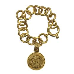CHANEL Coco Bracelet Red 94A GP Gold Arm circumference: approx. 18cm
