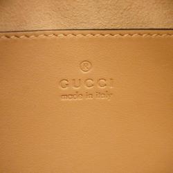 Gucci Shoulder Bag GG Marmont 634936 Leather Pink Beige Women's