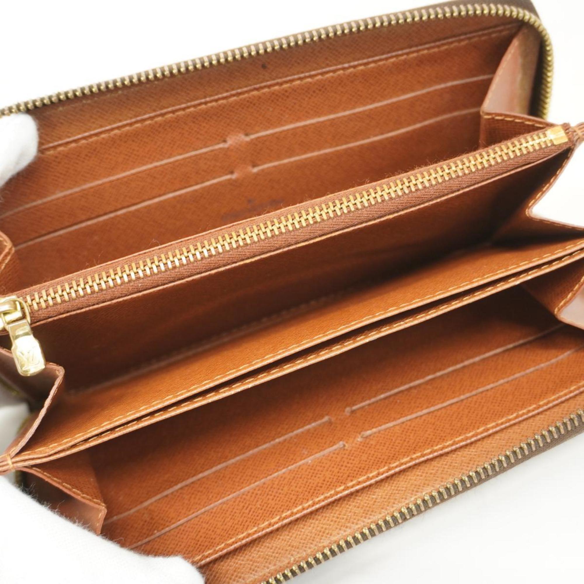 Louis Vuitton Long Wallet Monogram Zippy M60017 Brown Ladies