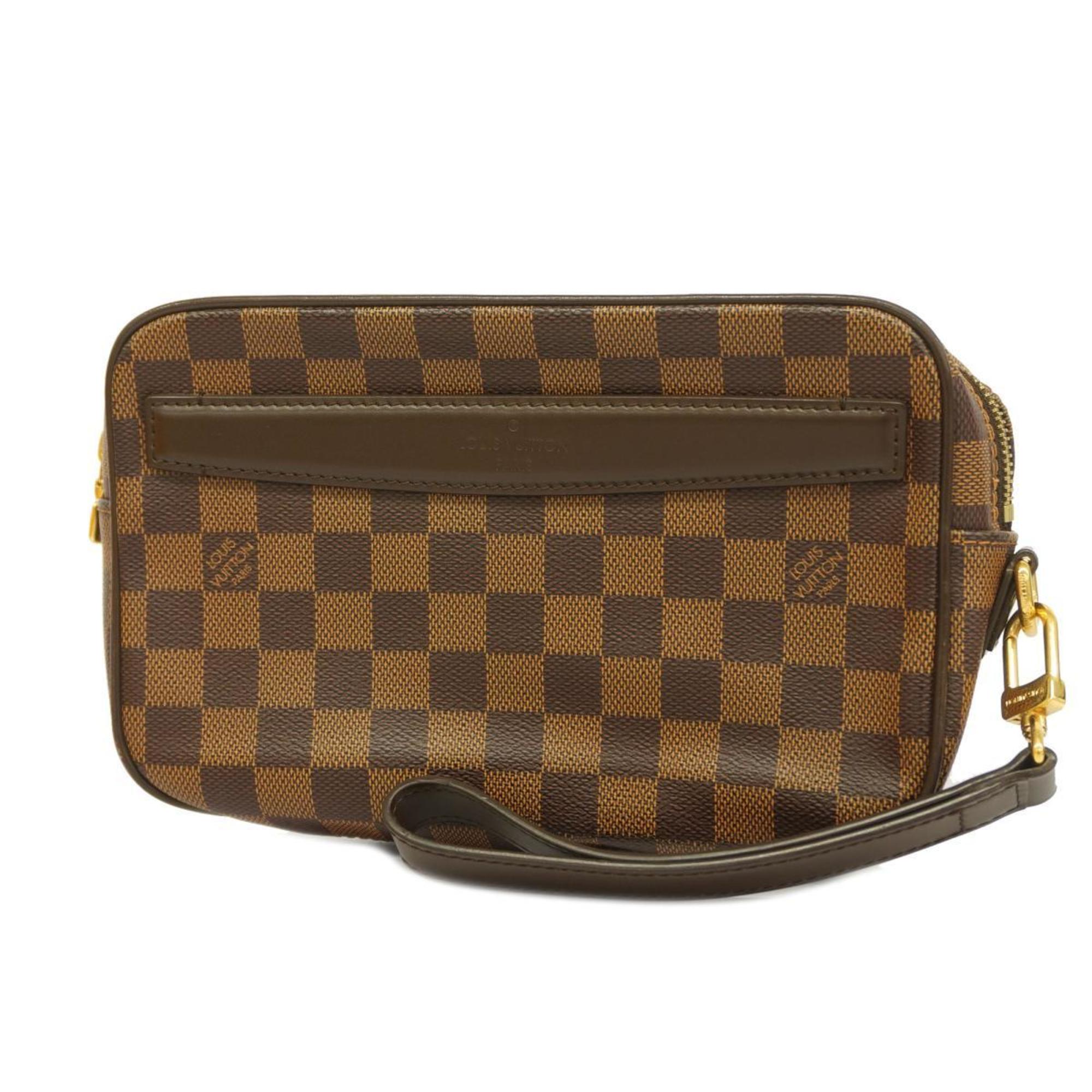 Louis Vuitton Clutch Bag Damier Pochette Saint Paul N41219 Ebene Men's Women's