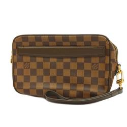 Louis Vuitton Clutch Bag Damier Pochette Saint Paul N41219 Ebene Men's Women's