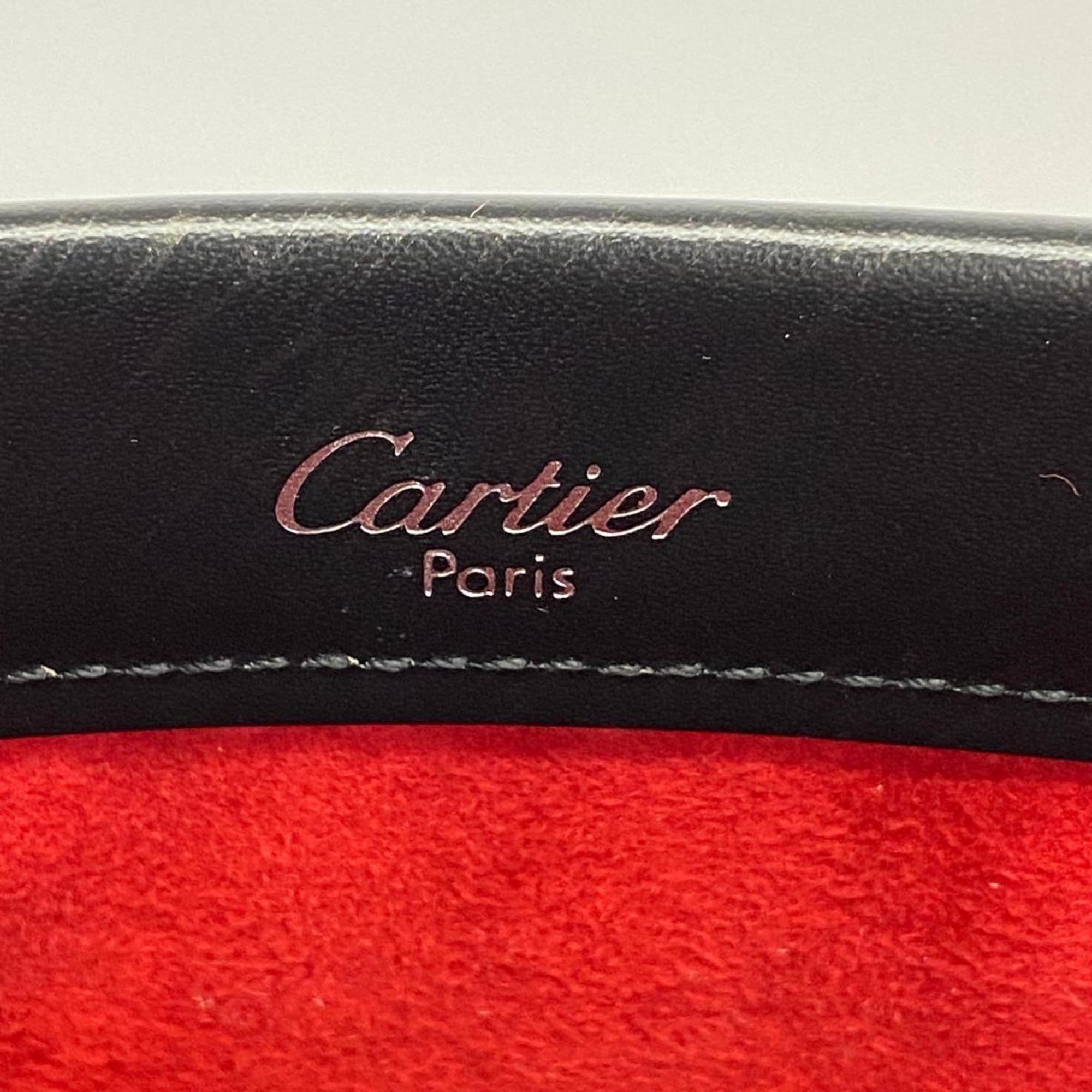 Cartier shoulder bag Trinity leather black pink ladies