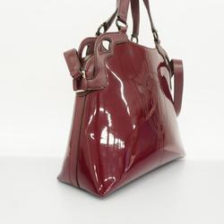 Cartier handbag Marcello leather enamel Bordeaux ladies