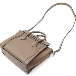 Celine Luggage Nano Handbag for Women, Slim, Drummed Calfskin, 189243DRU.09SO, Shoulder, A6047082