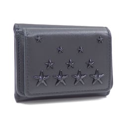 Jimmy Choo Tri-fold Wallet for Women, Black Leather J000153818001, Star Studs A6047125