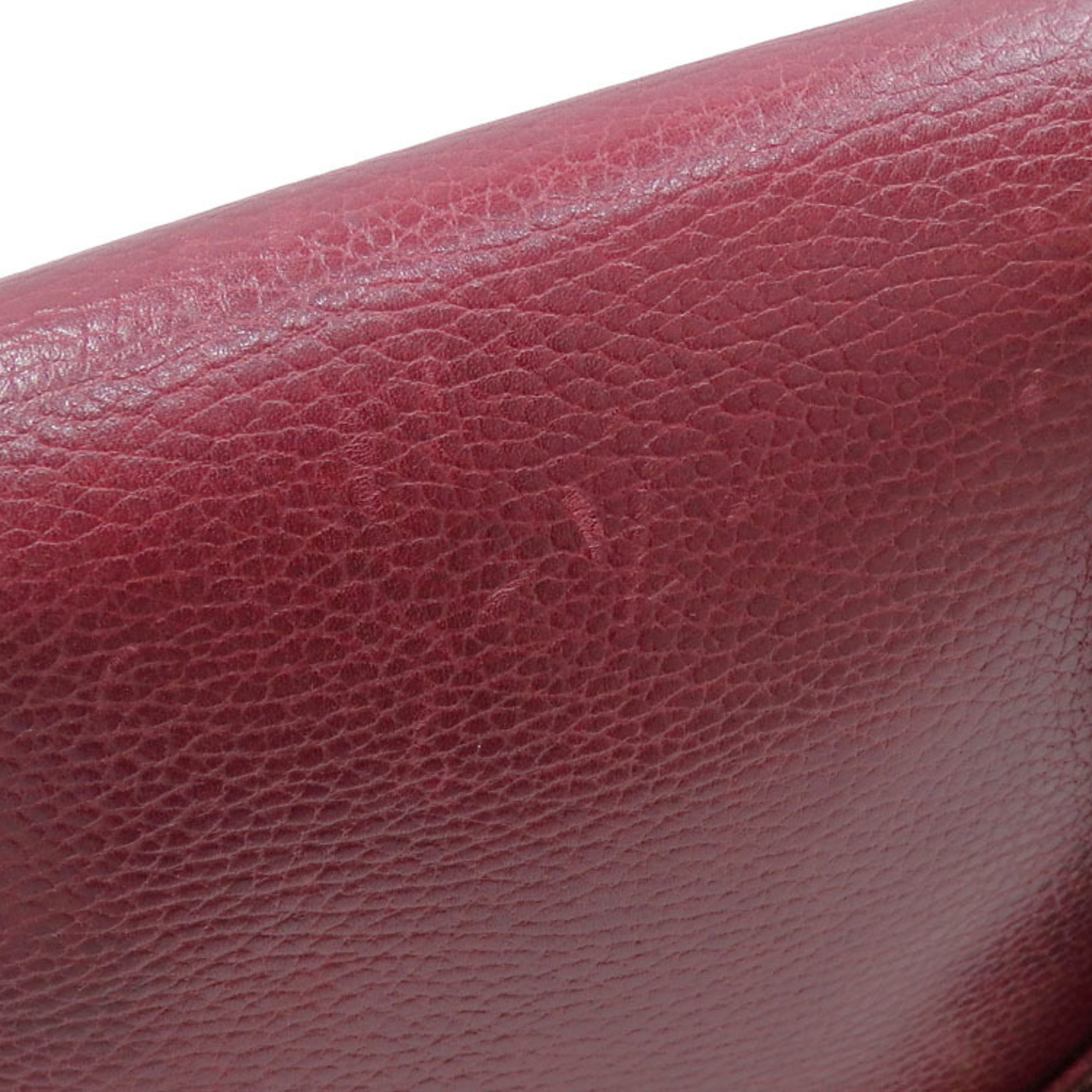 Cartier Shoulder Bag Must Line Women's Bordeaux Leather A6047107