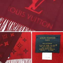 LOUIS VUITTON Louis Vuitton Echarpe Reykjavik M75505 Monogram Scarf Cerise (Red) Cashmere