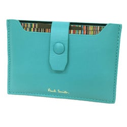 Paul Smith Card Case Business Holder M1A 6751 BMULTI Leather Turquoise BluePaul Wallet