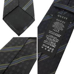 GUCCI Gucci Tie GG Stripe Silk Navy Men's