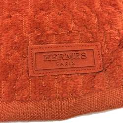 HERMES Hermes Hand Towel CARRE JACQUARD FACE EPONGE Orange Handkerchief
