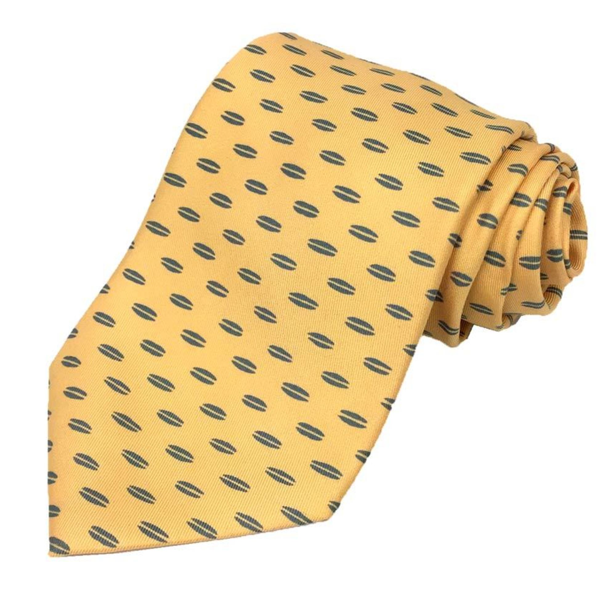 Hermes HERMES Tie 100% Silk Yellow Men's