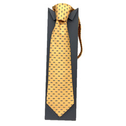 Hermes HERMES Tie 100% Silk Yellow Men's