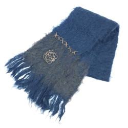 LOEWE Scarf Mohair Wool Blue