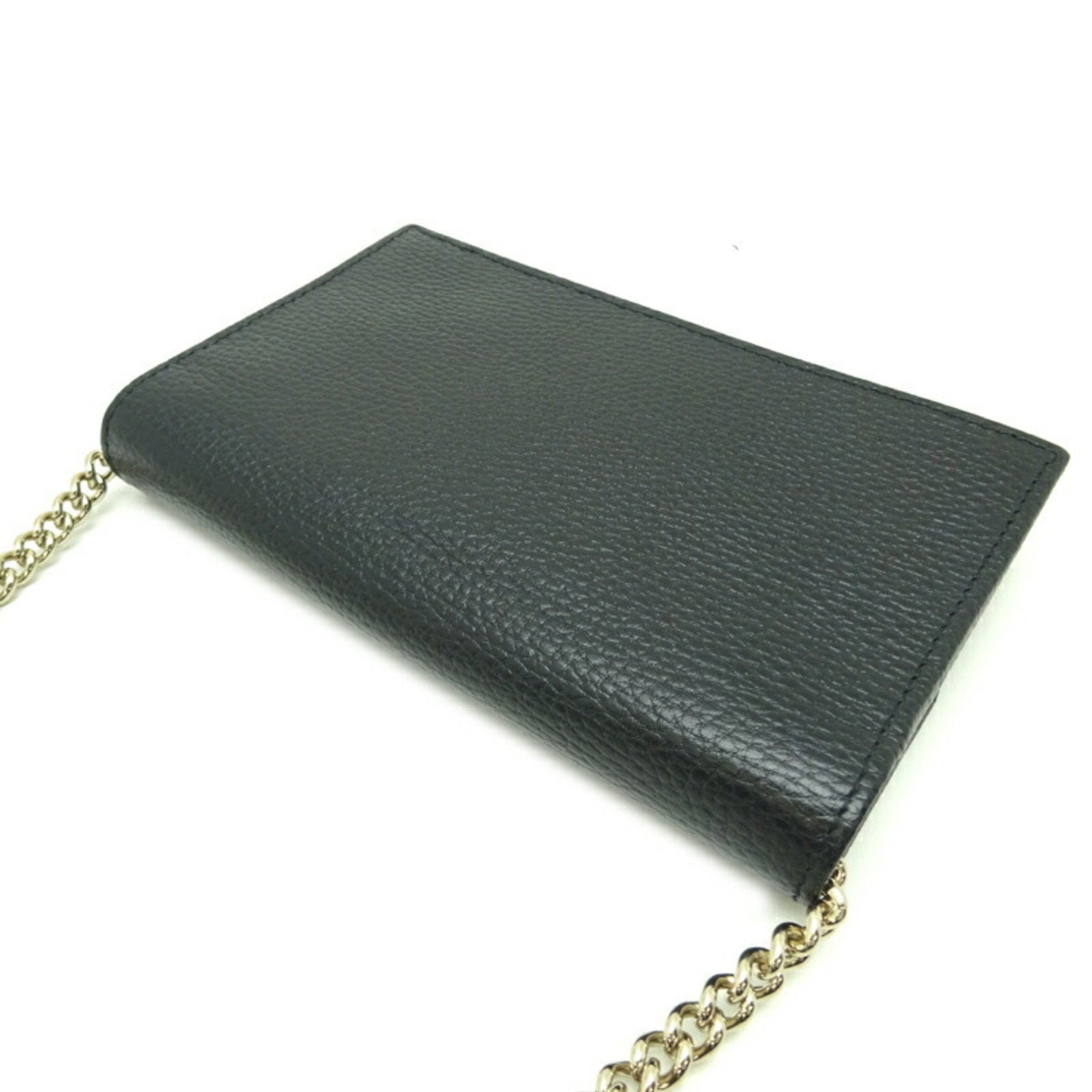 Gucci Women's  Chain/Shoulder Wallet Black