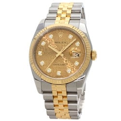 Rolex 116233G Datejust 10P Diamond Watch Stainless Steel/SSxK18YG/K18YG Men's ROLEX
