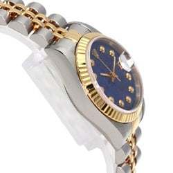 Rolex 69173G Datejust 10P Diamond Lapis Lazuli Manufacturer Complete Watch Stainless Steel/SSxK18YG Ladies ROLEX
