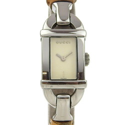 Gucci Watch 6800L Stainless Steel x Bamboo Quartz Analog Display Ivory Dial Women's I120224018