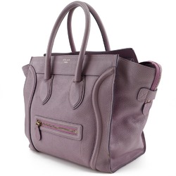 CELINE Luggage Micro Handbag Calf Leather Women's B-Rank I111624130