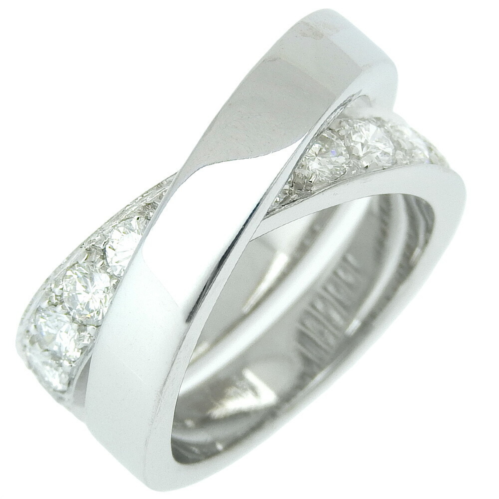 Cartier Paris Ring Size 11, 18K White Gold x Diamond, 13.6g, Parising, Women's, I120124043