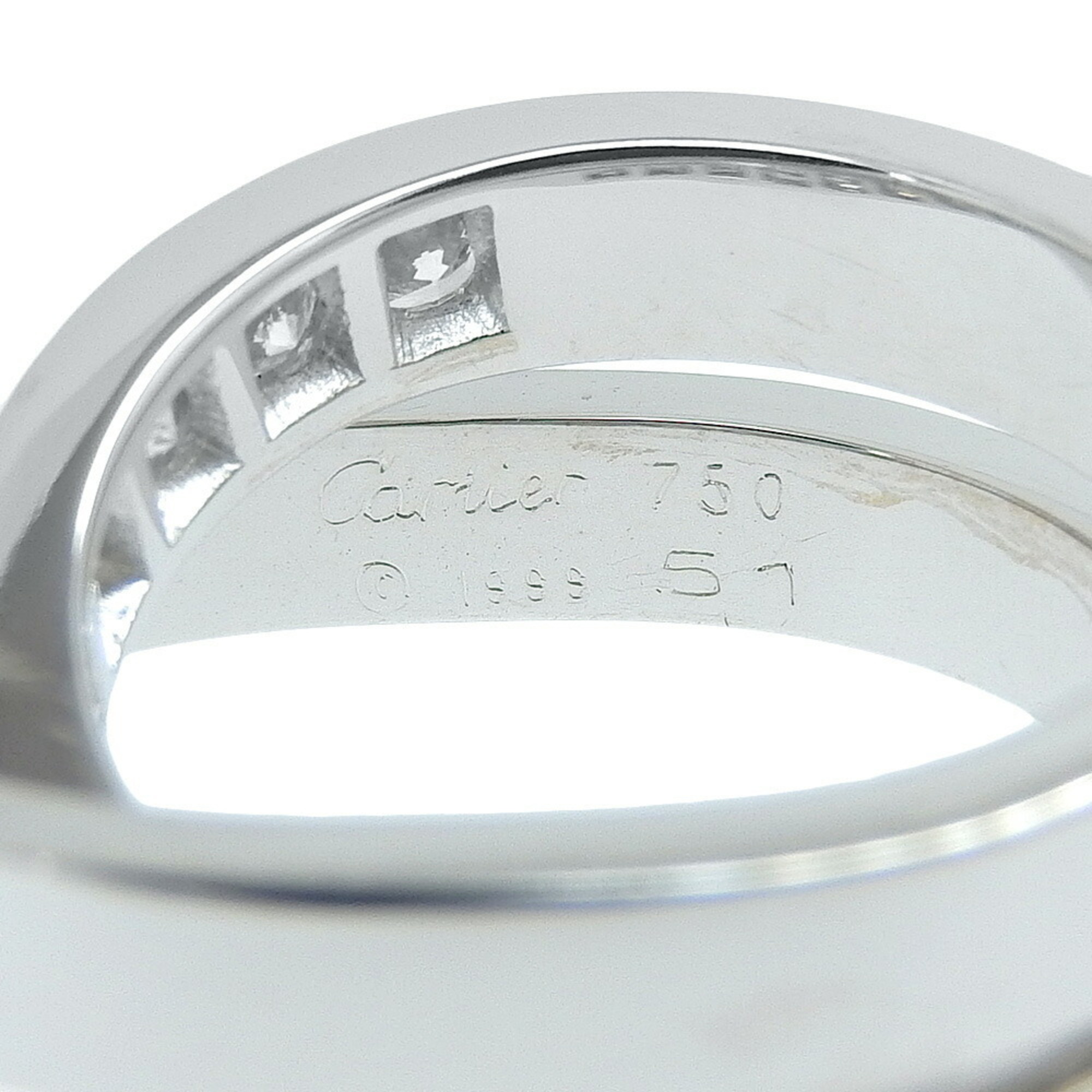 Cartier Paris Ring Size 11, 18K White Gold x Diamond, 13.6g, Parising, Women's, I120124043