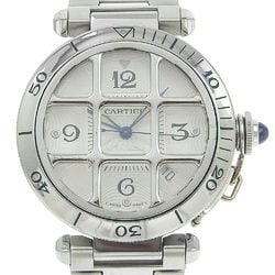 Cartier Pasha Grid Watch W31040H3 Stainless Steel Automatic White Dial Men's H111824333