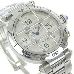 Cartier Pasha Grid Watch W31040H3 Stainless Steel Automatic White Dial Men's H111824333