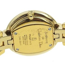 Christian Dior Bakira Watch D46-154-4 Gold Plated Quartz Analog Display Black Dial Women's I120224009