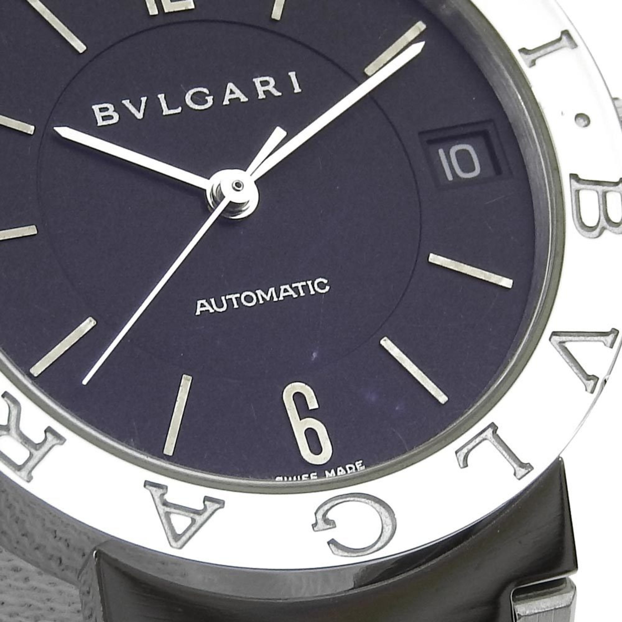 BVLGARI Bulgari Watch BB33SS Stainless Steel Automatic Black Dial Boys I120224007