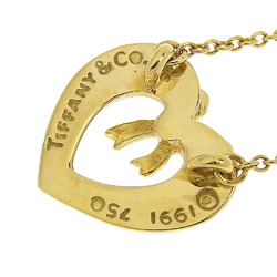 Tiffany & Co. Heart Ribbon Necklace, 18K Yellow Gold, Approx. 3.8g, Ribbon, Women's A+ Rank, I120124002