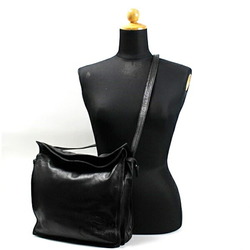 LOEWE Anagram Shoulder Bag Leather Black Women's Soft