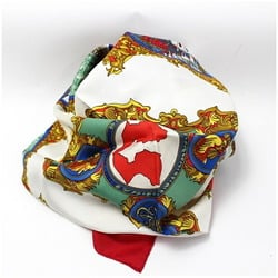 Hermes Silk Scarf Muffler Carre 90 "L'ENTENTE CORDIALE" Franco-British Alliance Red A Rank Women's