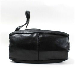 LOEWE Anagram Shoulder Bag Leather Black Women's Soft Save