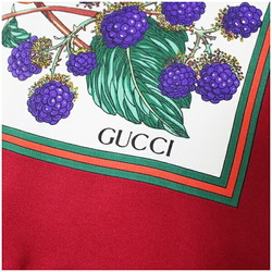 Gucci Scarf Muffler Dahlia Red x White GUCCI Women's
