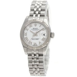 Rolex 179174 Datejust White Roman Watch Stainless Steel/SS/K18WG Ladies ROLEX