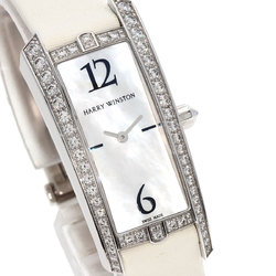 Harry Winston 340/LQW.M/D3.1 Avenue Traffic Bezel Diamond Watch K18 White Gold/Leather/Diamond Ladies HARRY WINSTON