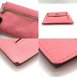 Hermes Wallet Kelly Pocket Compact Pink Wallet/Coin Case Coin Purse Women's Epsom Leather HERMES