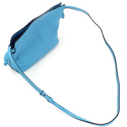 LOEWE Shoulder Bag Flamenco Clutch 2Way Leather Blue Women's T4468
