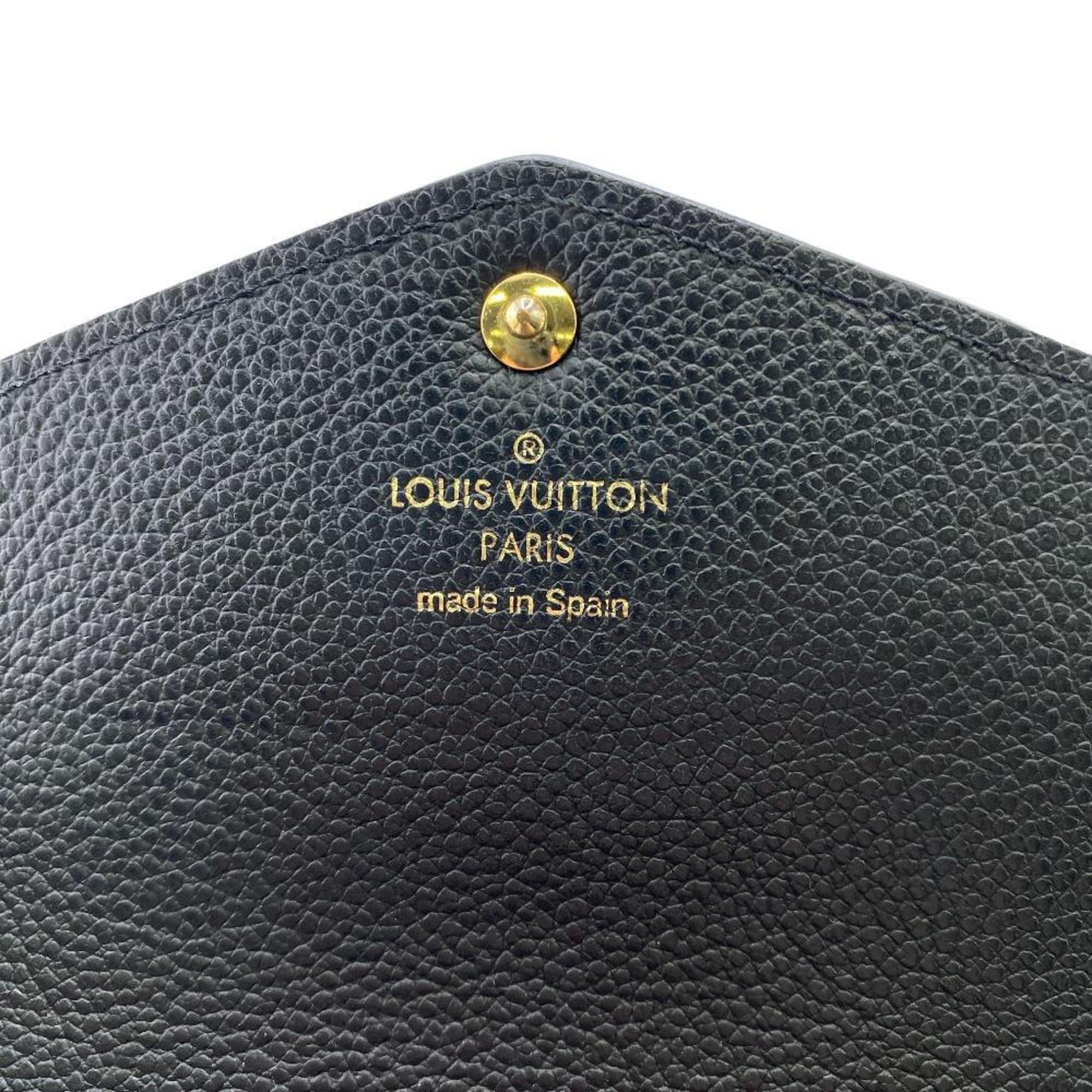 LOUIS VUITTON Louis Vuitton Portefeuille Sarah Monogram Empreinte Long Wallet Black Unisex Z0006029
