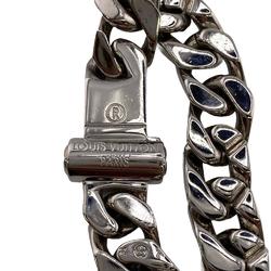 LOUIS VUITTON M68273 Brass Metal LV Chain Links M Bracelet Silver Unisex Z0006212