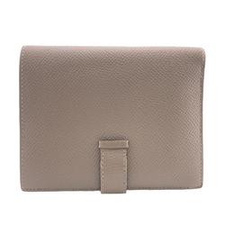 HERMES Bearn Compact Bi-fold Wallet Grey Unisex Z0005922