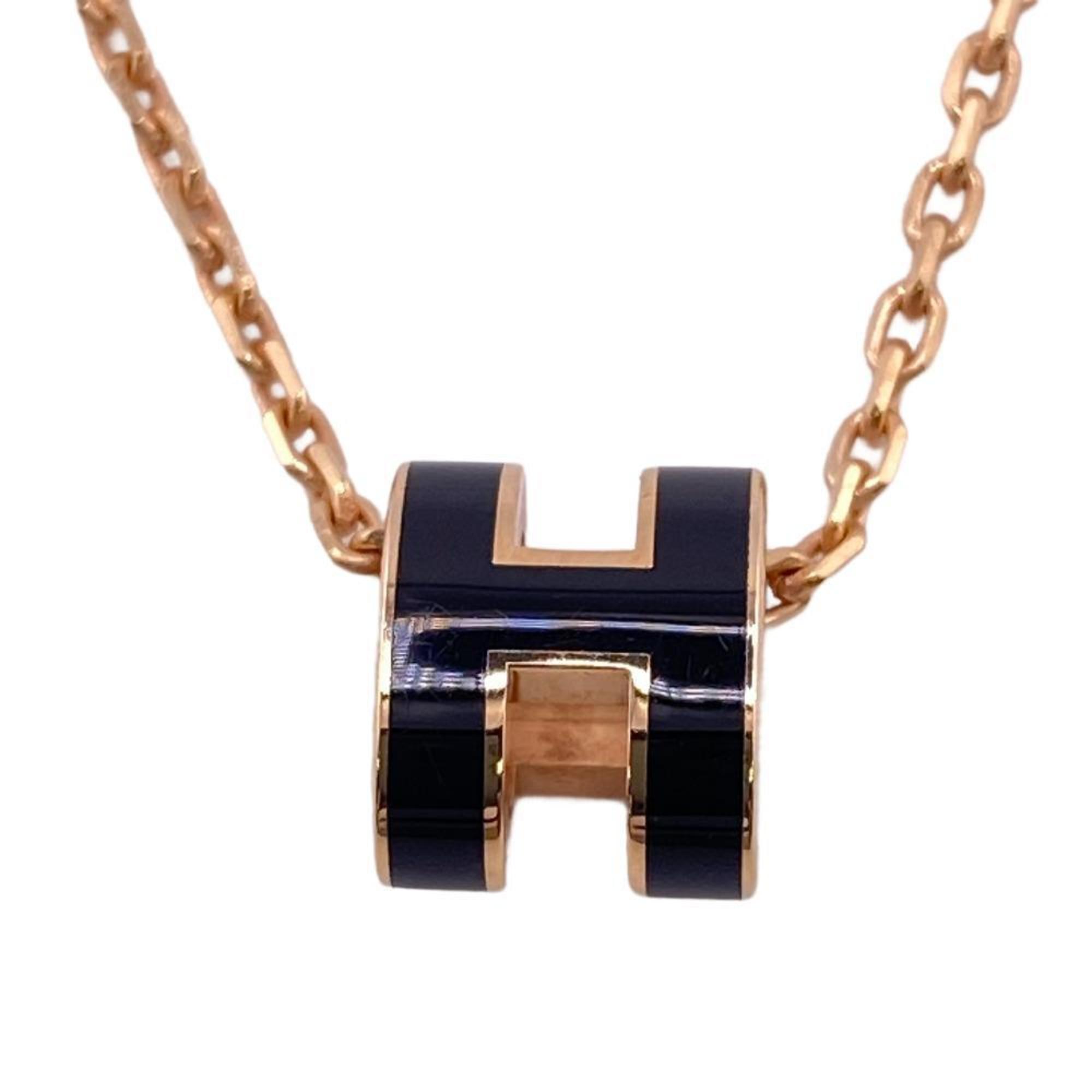 HERMES Pop Ash Necklace Black Women's Z0005947