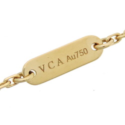 Van Cleef & Arpels Lucky Alhambra Papillon Tiger Eye Women's Necklace VCARD98500 750 Yellow Gold Brown