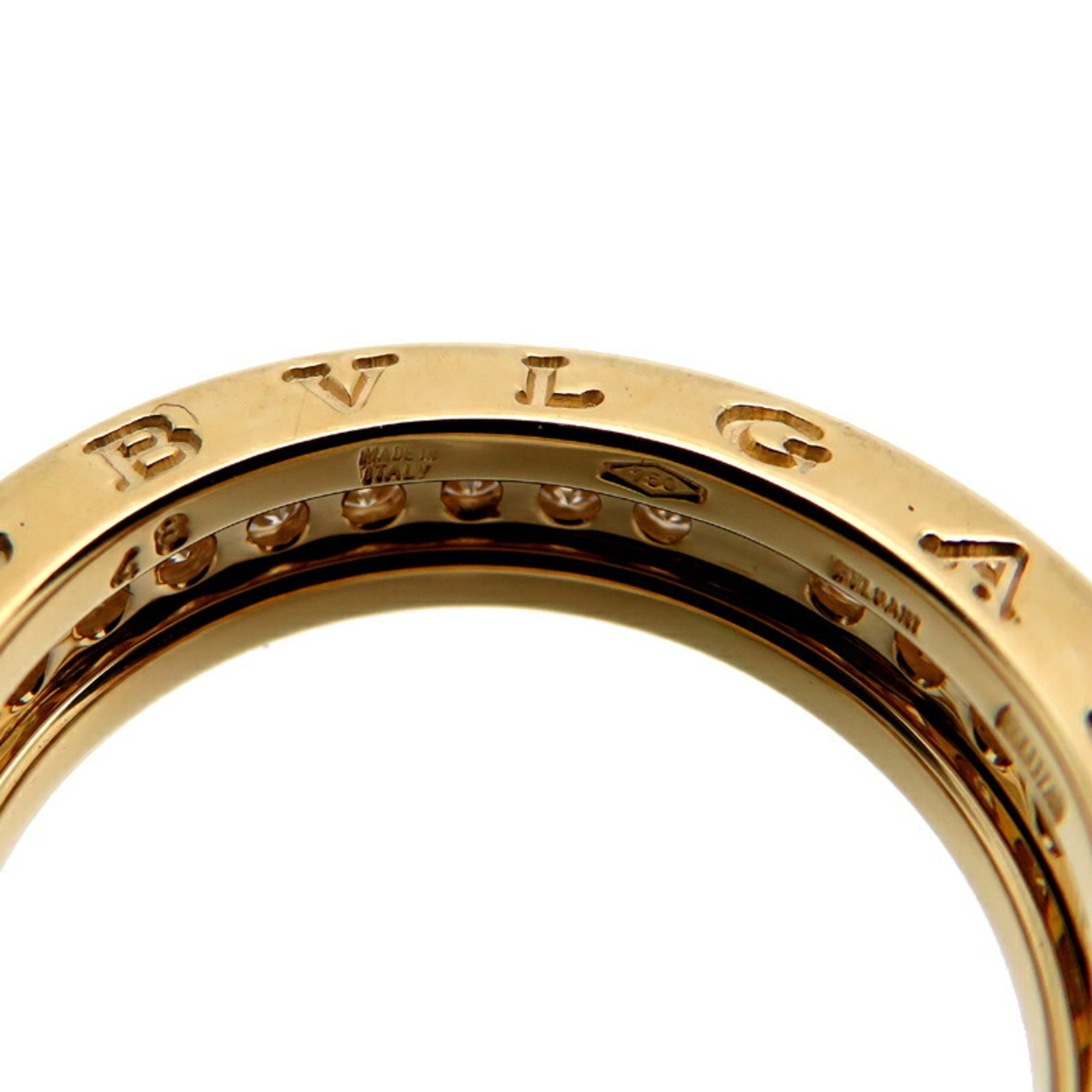 Bvlgari Bulgari #48 750YG B.zero1 1-band diamond ladies ring, 750 yellow gold, size 8