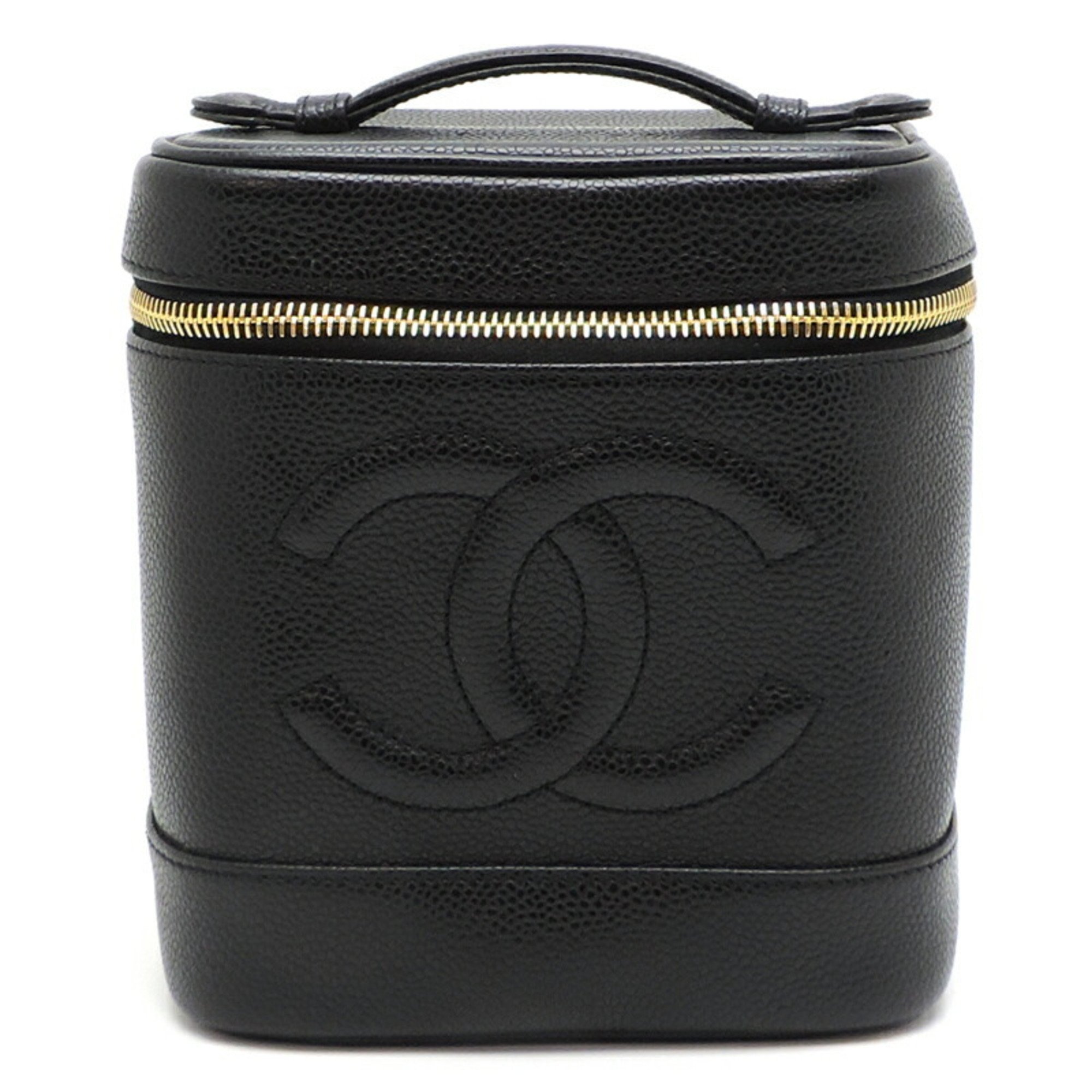 Chanel Vanity Women's Handbag A01998 Caviar Skin Black