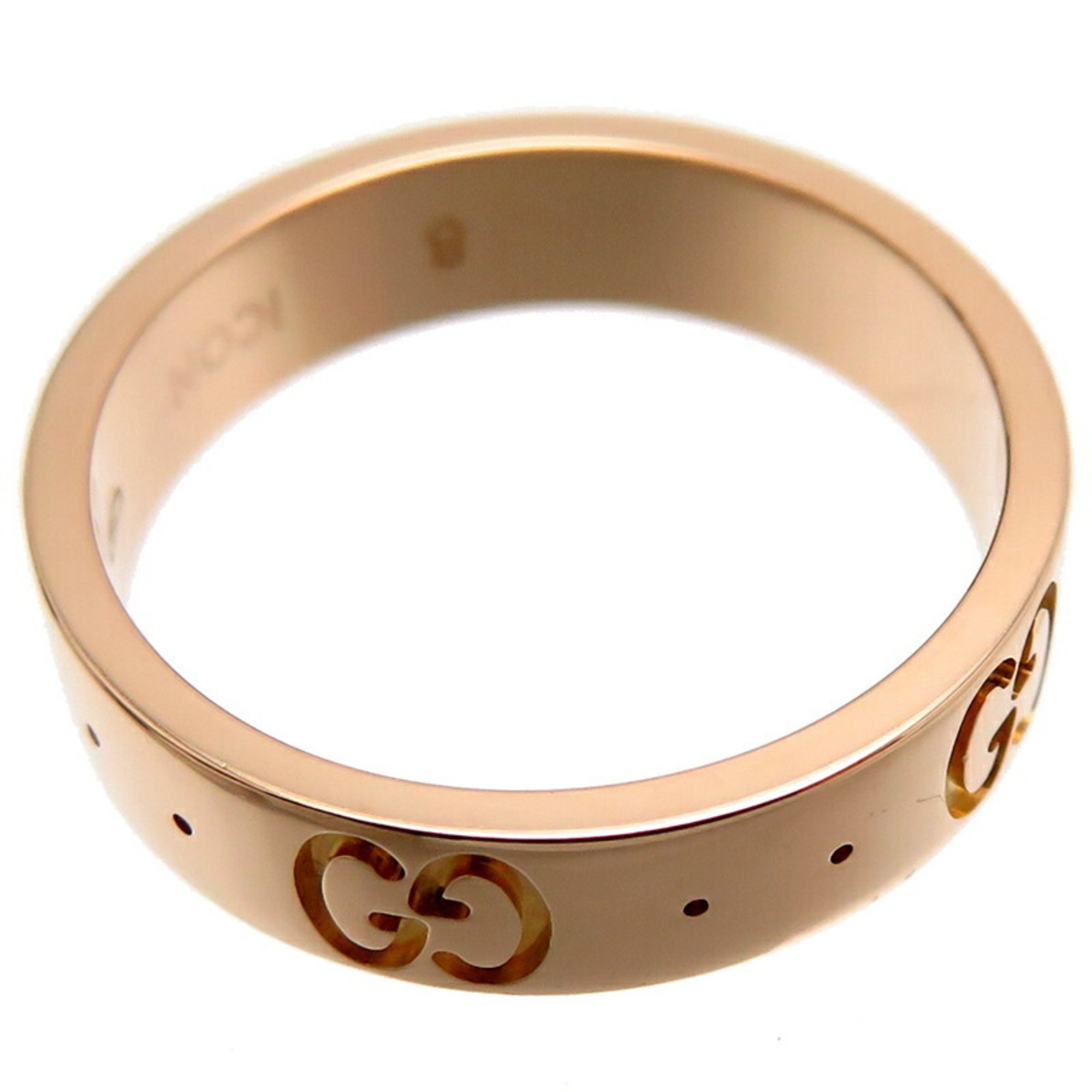 Gucci 750PG Icon Women's Ring, 750 Pink Gold, Size 8